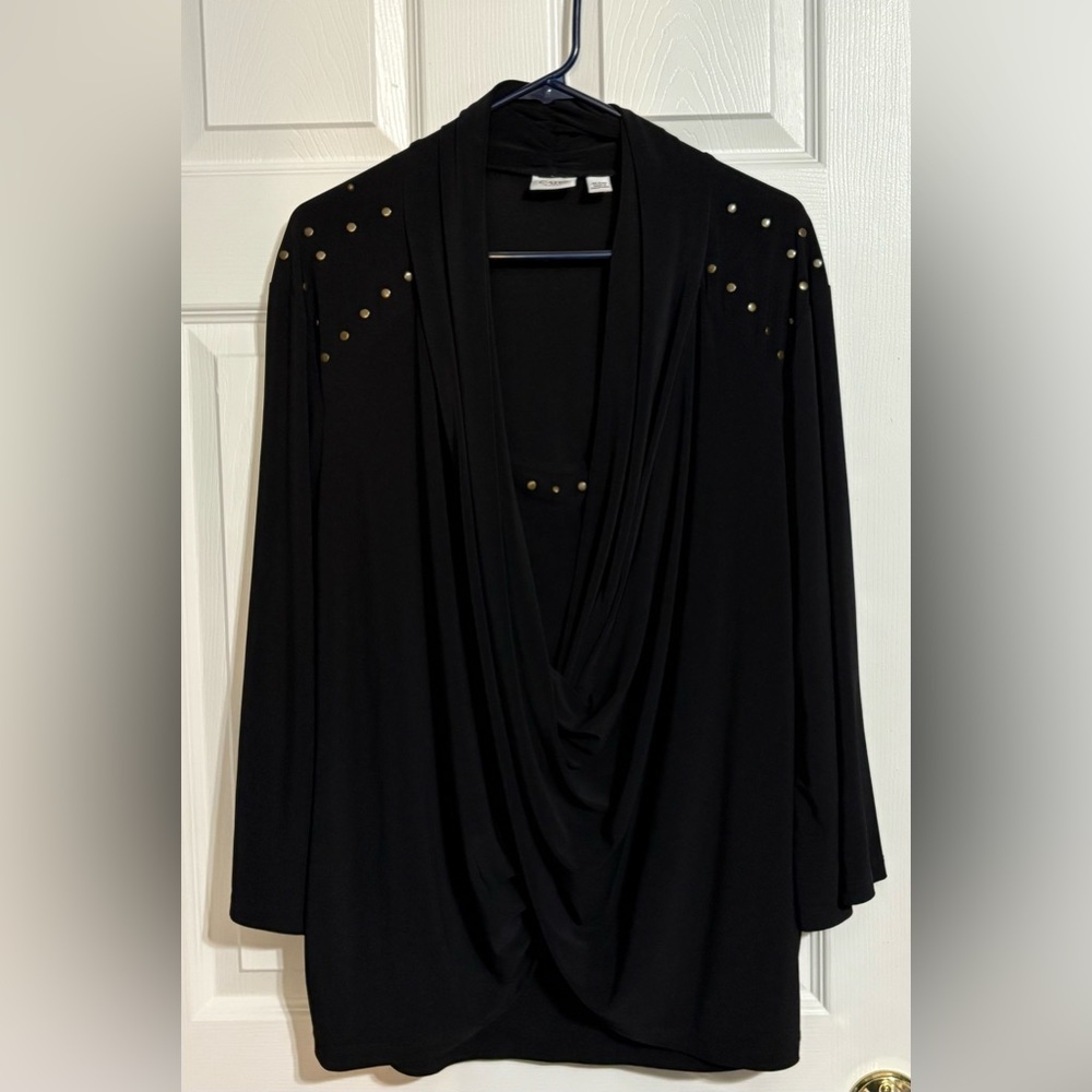 CATO Black Scoop Neck Top - 22/24W